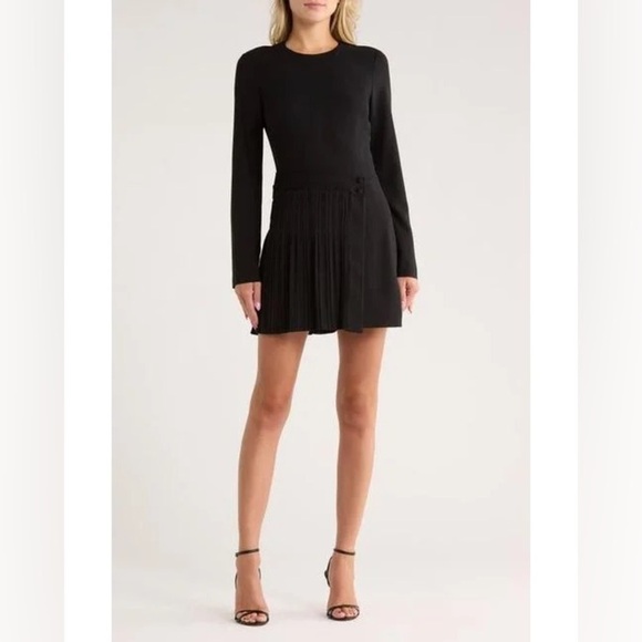 Dresses & Skirts - SIMKHAI Zabelle Long Sleeve Mini Dress Black